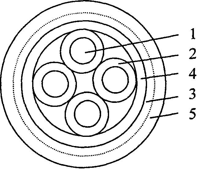 Insulating ethylene propylene rubber LSOH electric power or control cable for ships and warships and processing method thereof