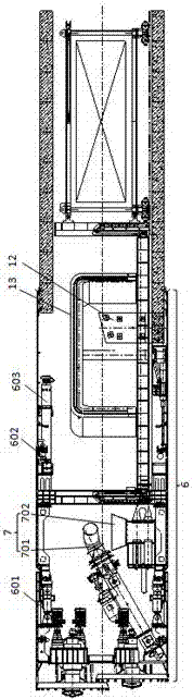 Soil pressure balance rectangular opening-jointing shield equipment and construction method