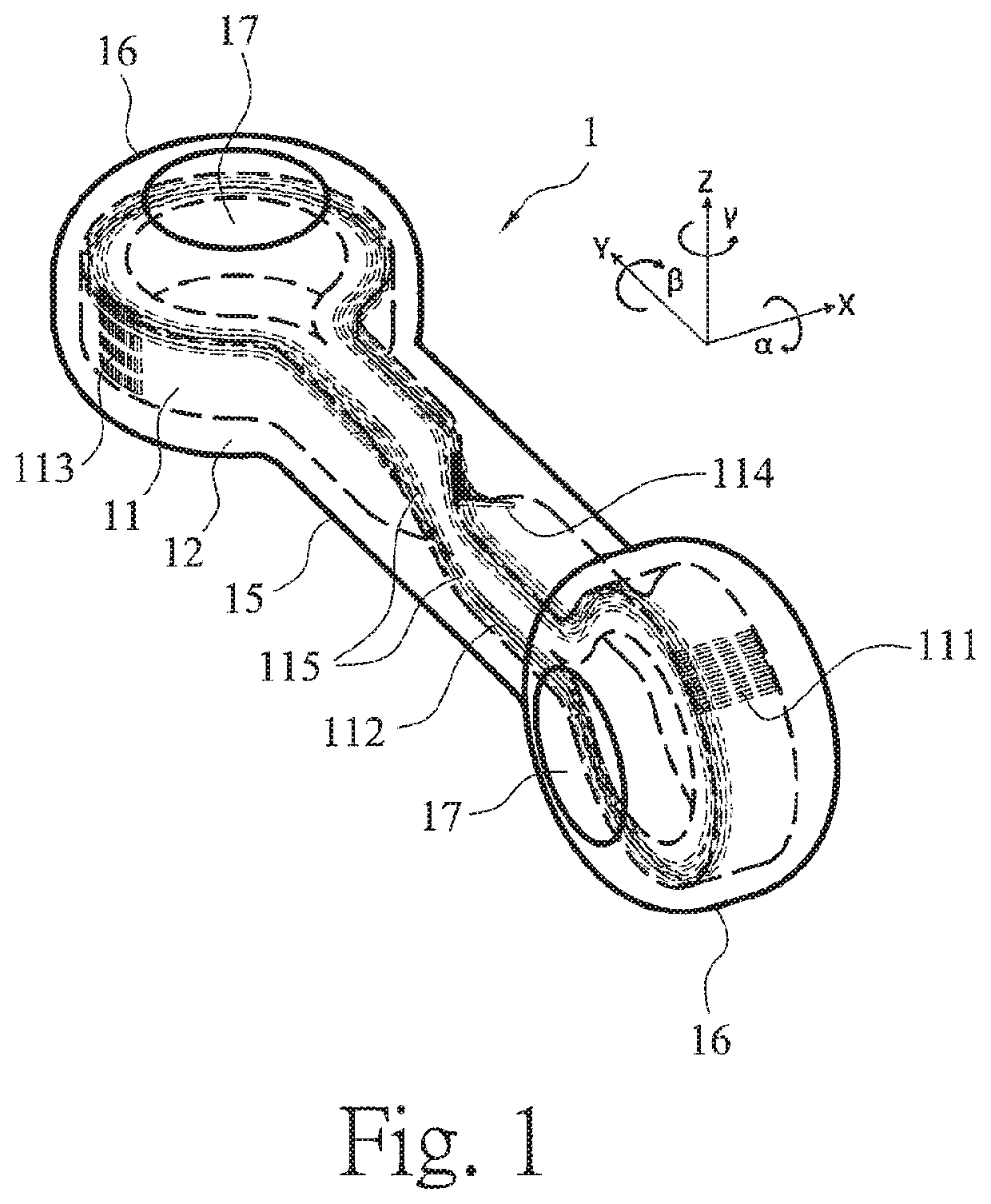 Article reinforced by multi-dimensional fibers and method for manufacturing the article