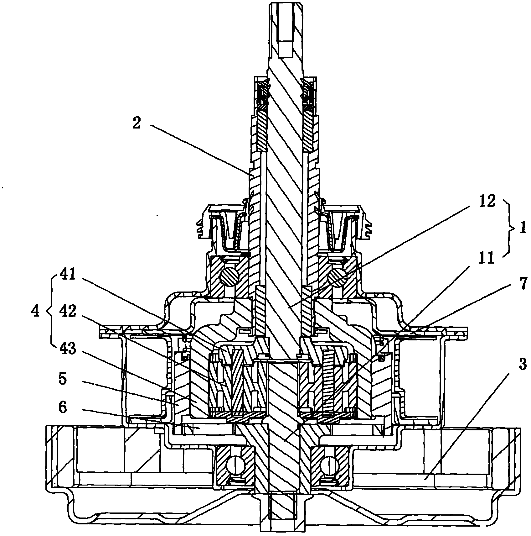 Transmission device of washing machine