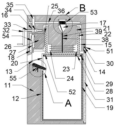 Garbage can capable of automatically extinguishing fire in case of internal fire