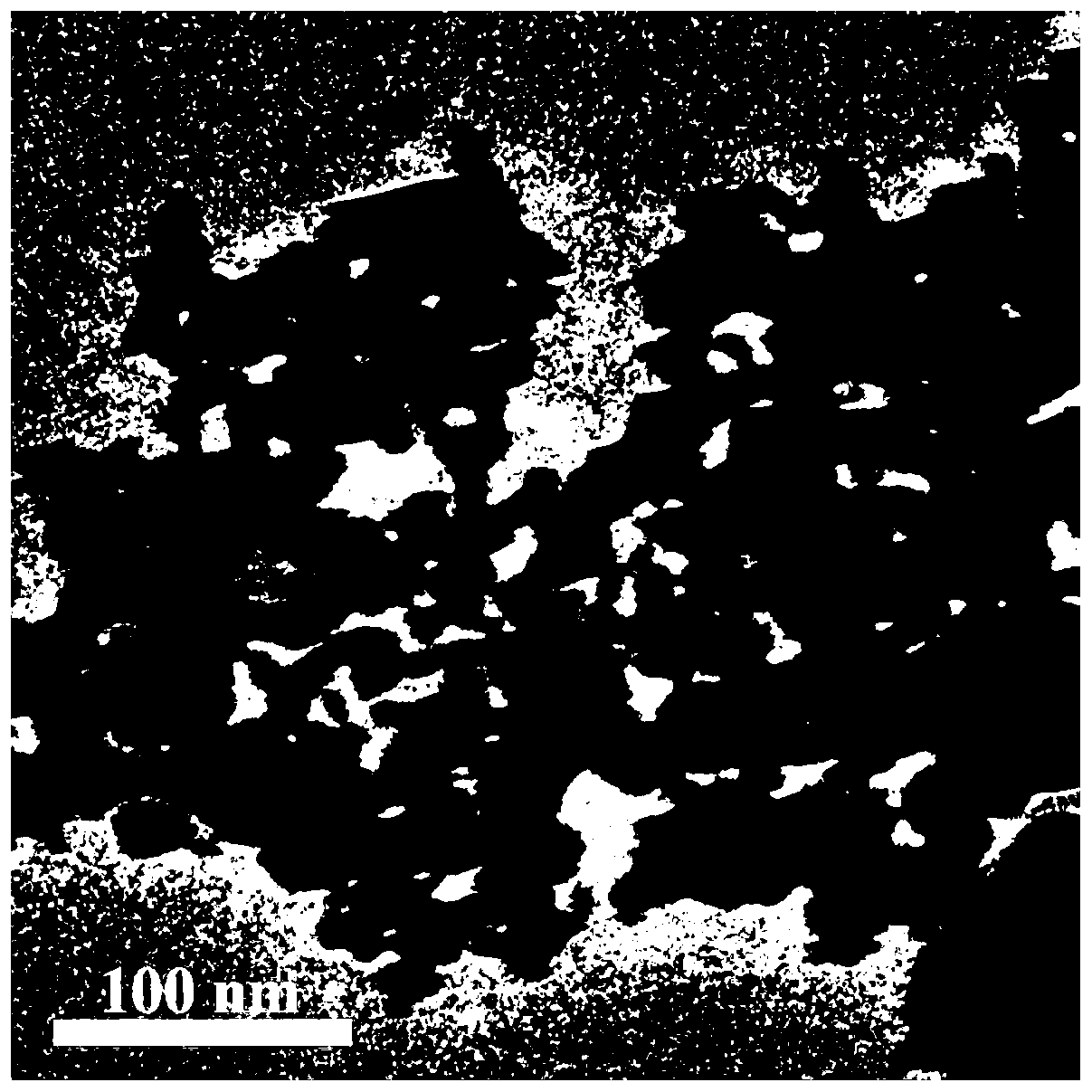 Preparation method and application of double non-noble metal catalyst with high specific surface area and high defects