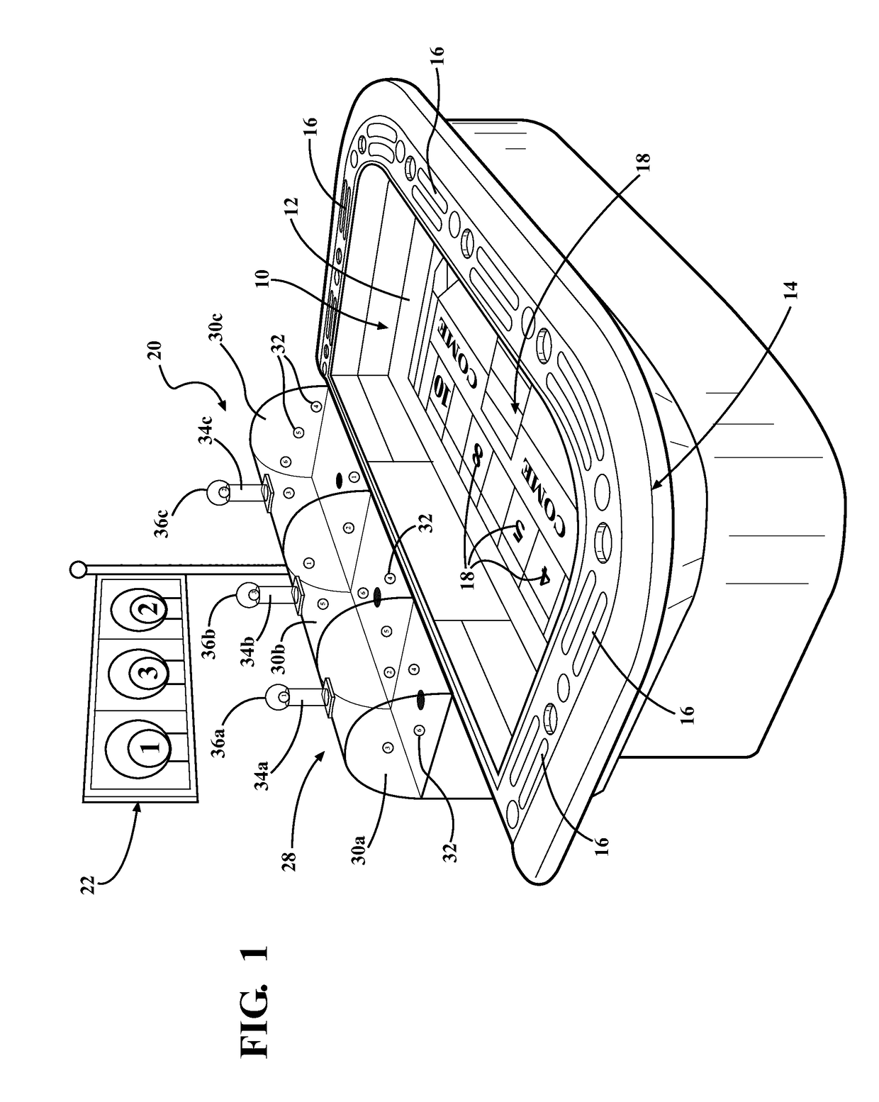 Casino style game of chance apparatus