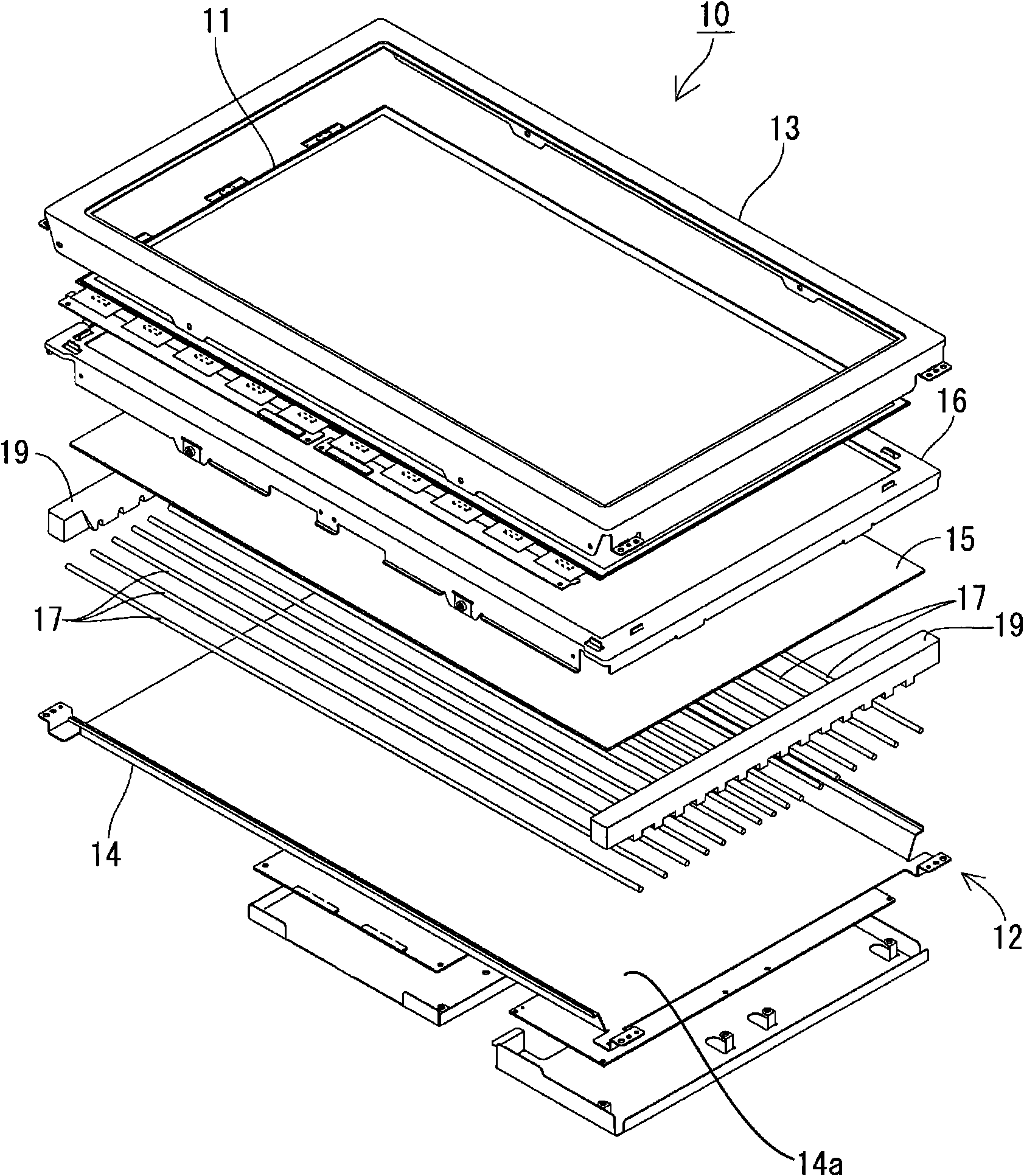 Optical member, lighting device, display device, television receiver and manufacturing method of optical member
