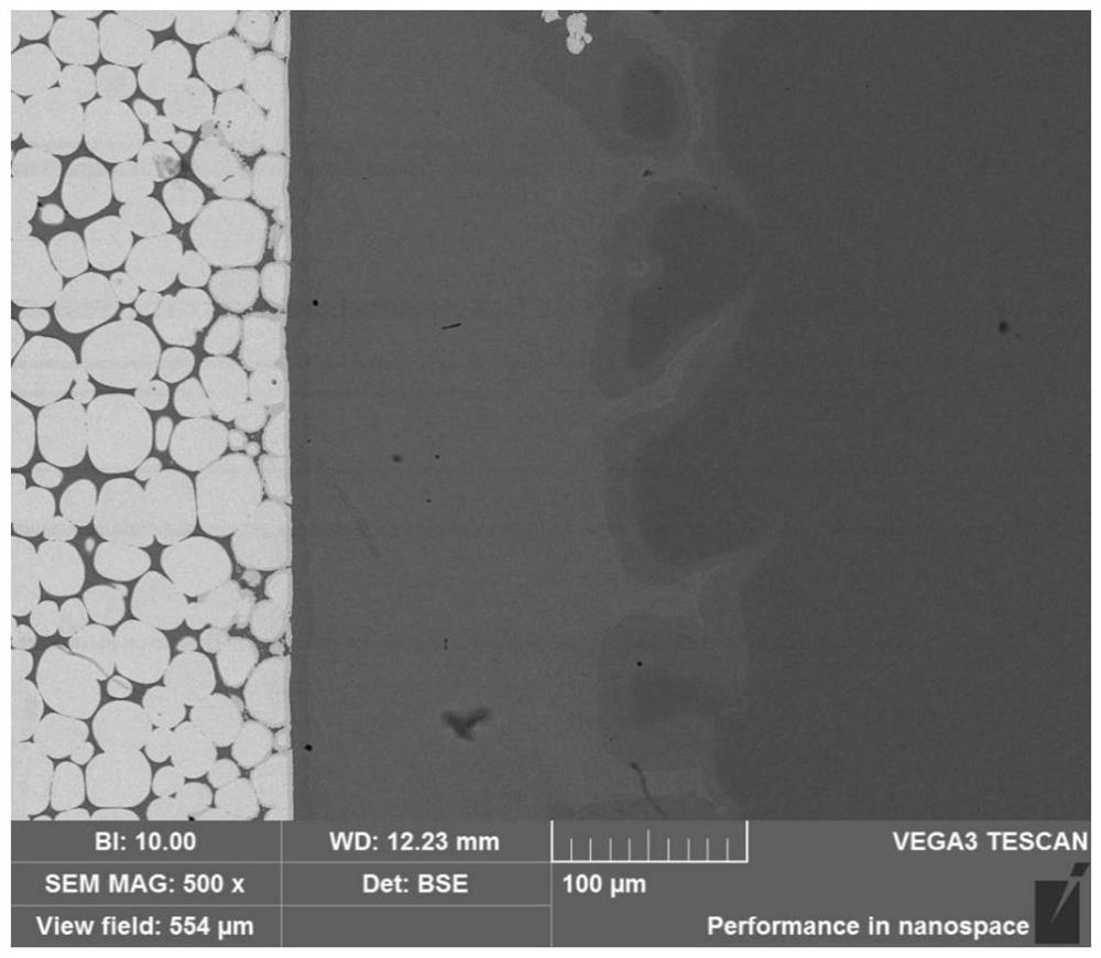 A kind of preparation method of 93w-4.9ni-2.1fe/20 steel bimetallic material