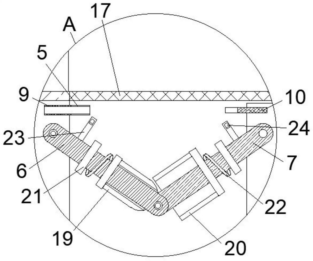 Anti-falling guide frame of attached lifting scaffold