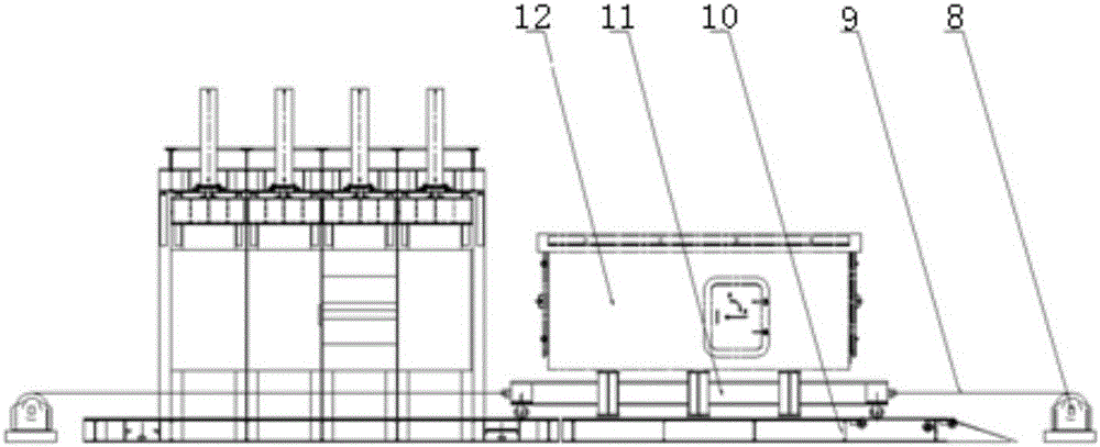 Platform and method for testing protective capability of tunnel construction rescue capsule body