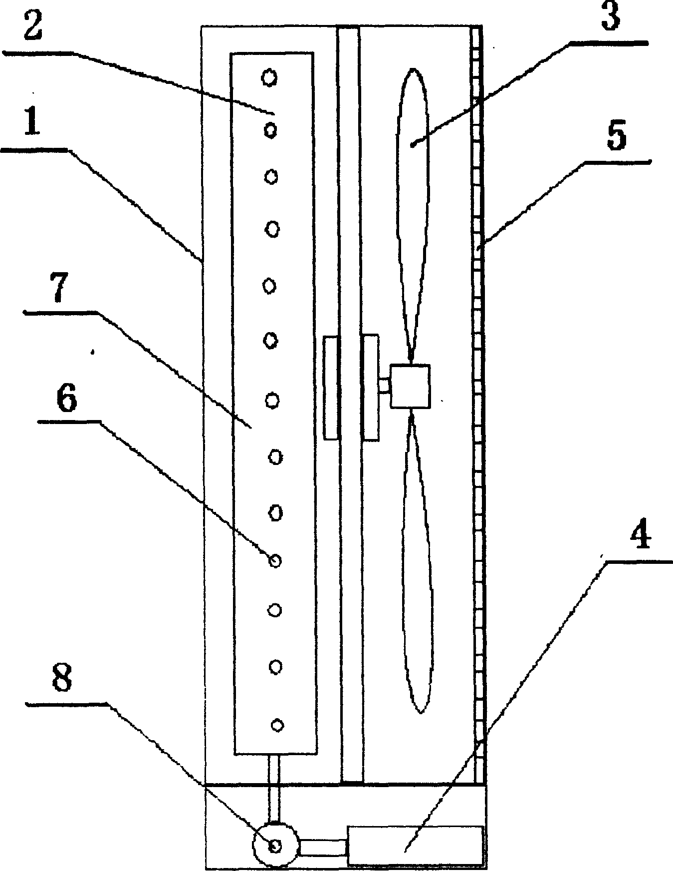 Natural water cooling warm air machine