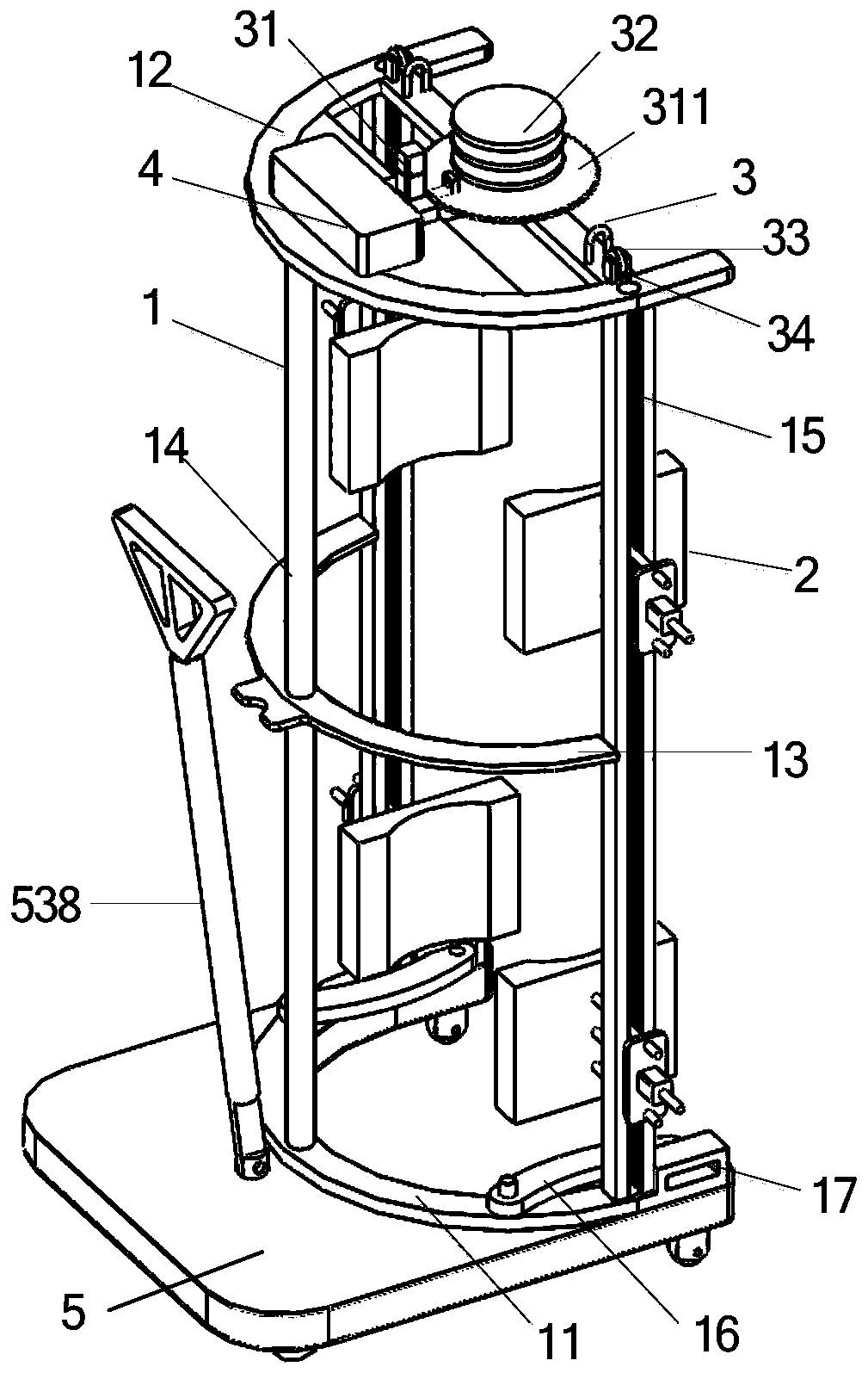 An oil drum handling device with a mobile platform