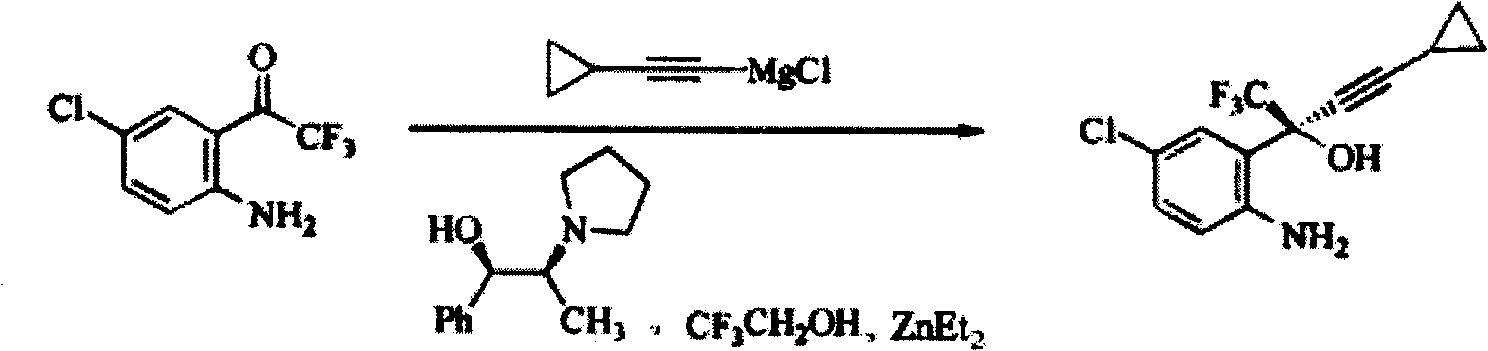 Method for preparing chiral cylopropyl acetenyl tertiary alcohol compound