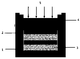 Method for preparing SiC3D/Al composite through vacuum pressure infiltration positive-pressure method