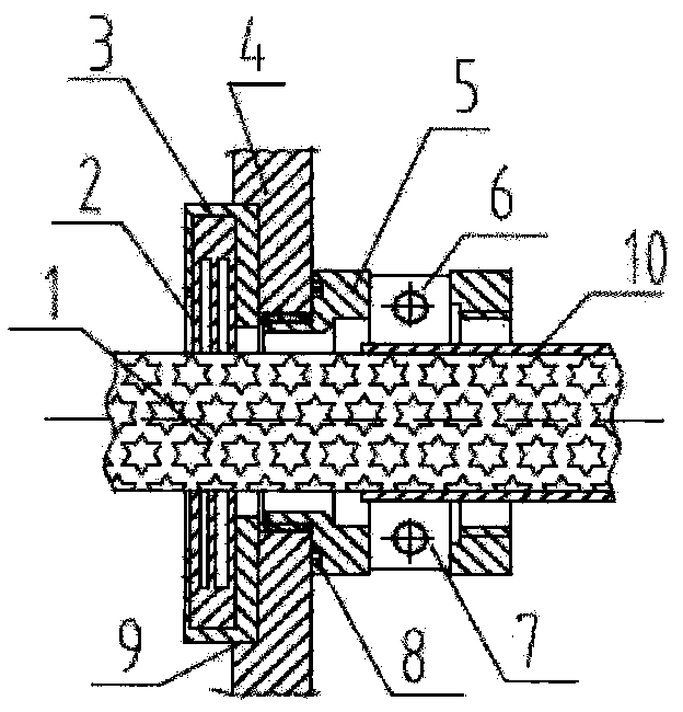 Sealing, locking and grounding structure at wire inlet of non-explosion-proof motor junction box