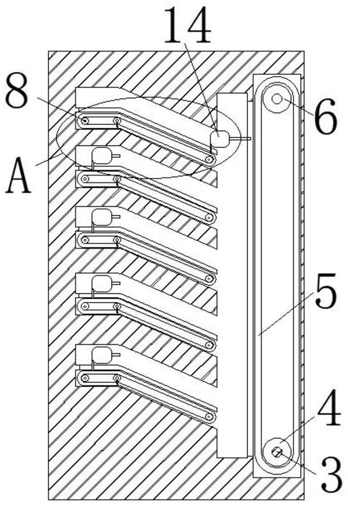 Distribution frame for finish machining of forklift accessory earrings