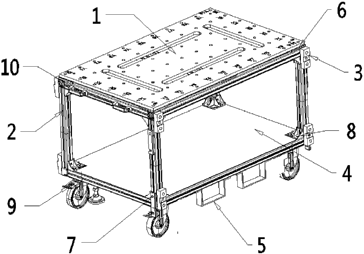 Platform for automobile acoustic part cooling assembly jig