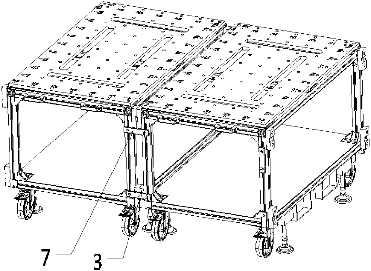 Platform for automobile acoustic part cooling assembly jig