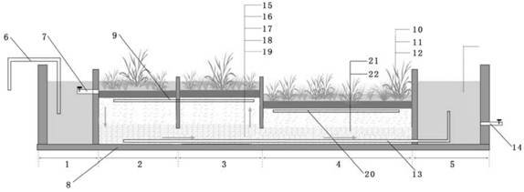 Composite constructed wetland structure suitable for cold region