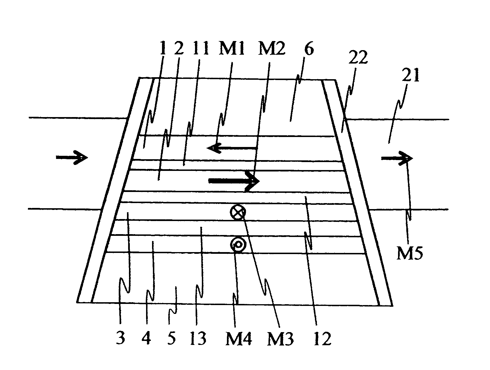 Magnetic head using a synthetic ferri free structure