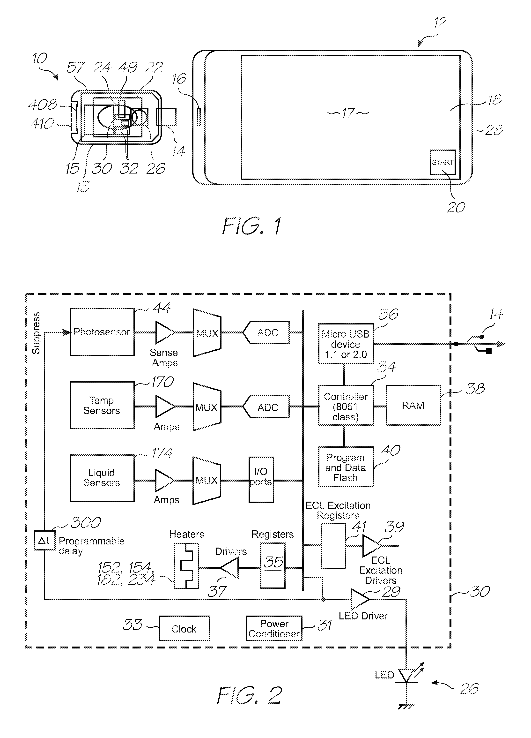 Loc with low-volume hybridization chamber and reagent reservoir for genetic analysis