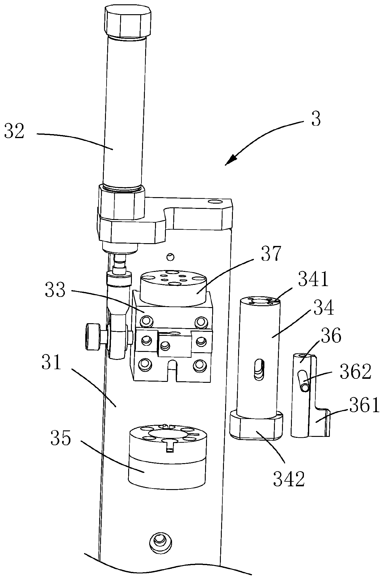 High-efficiency automatic magnetism protecting ring assembling machine