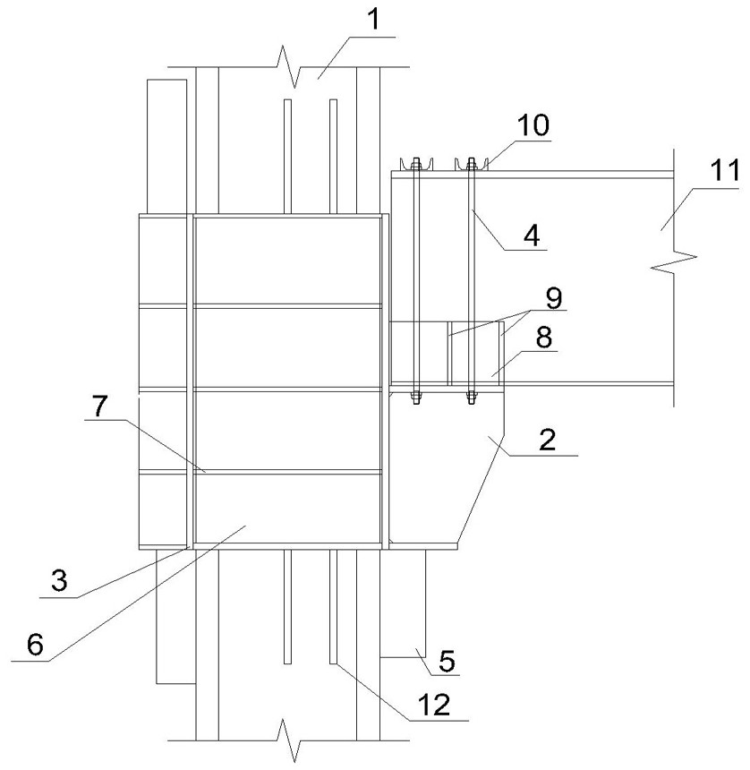 Hoop, beam-column connection structure including the hoop, and construction method thereof