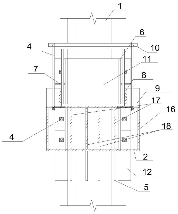 Hoop, beam-column connection structure including the hoop, and construction method thereof