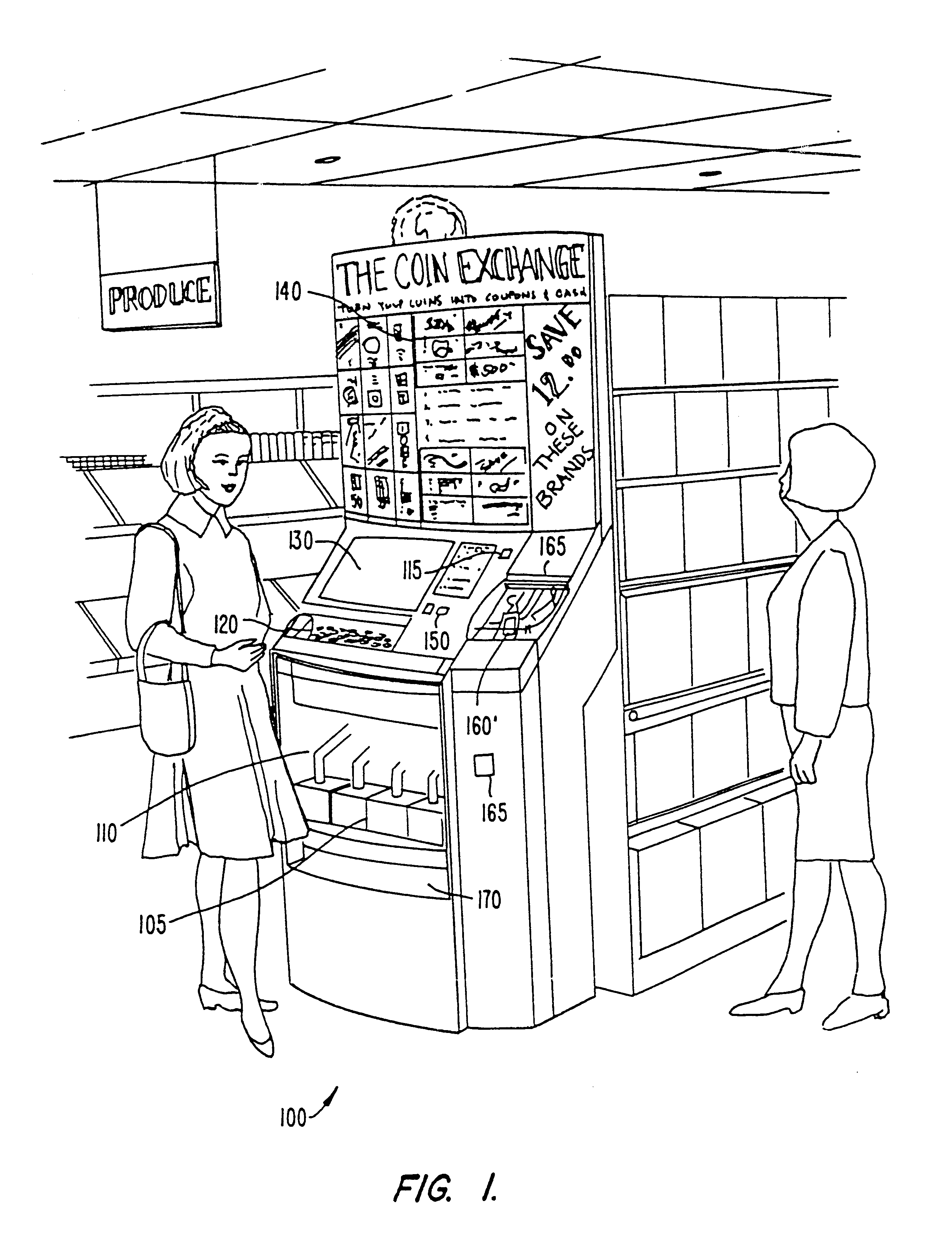 Coin counter and voucher dispensing machine and method