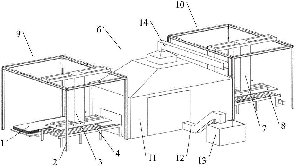 Plate cutting device with dust cover