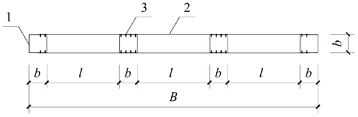 Thin-wall square steel tube-phosphogypsum hollow section composite wall and manufacturing method