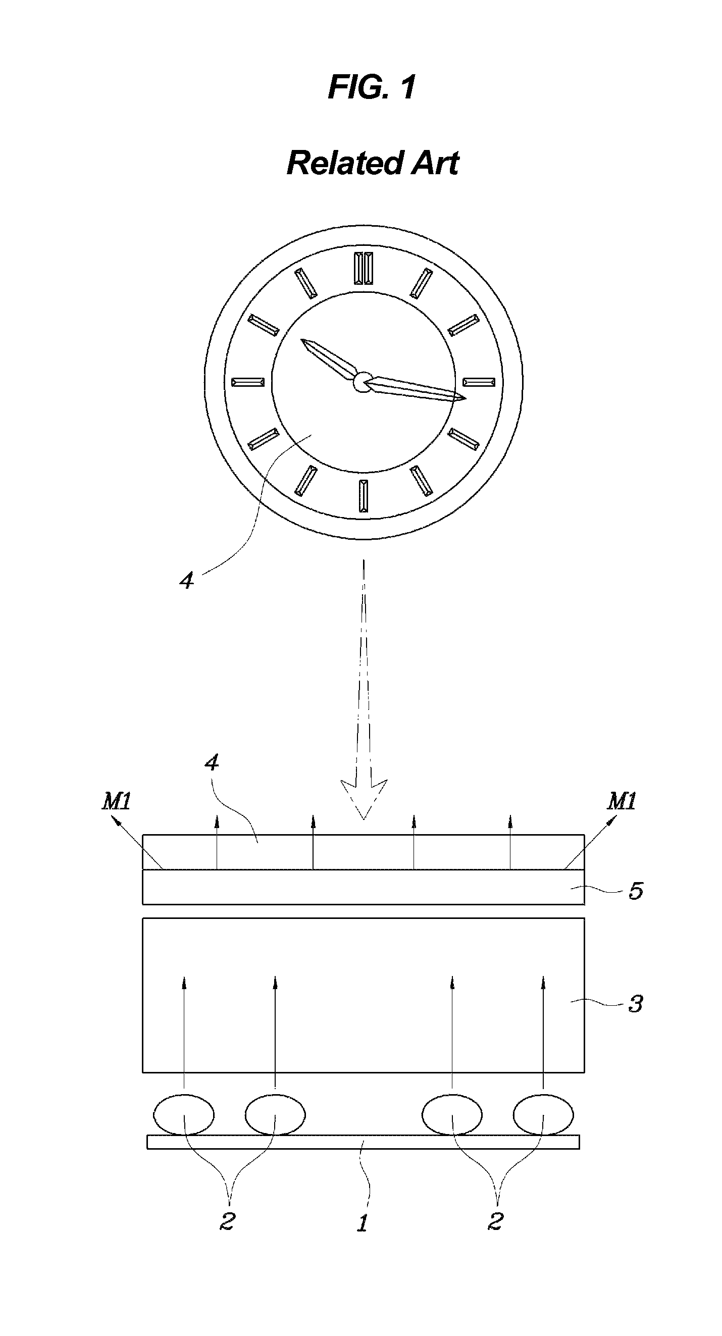 Lighting apparatus of clock for vehicle