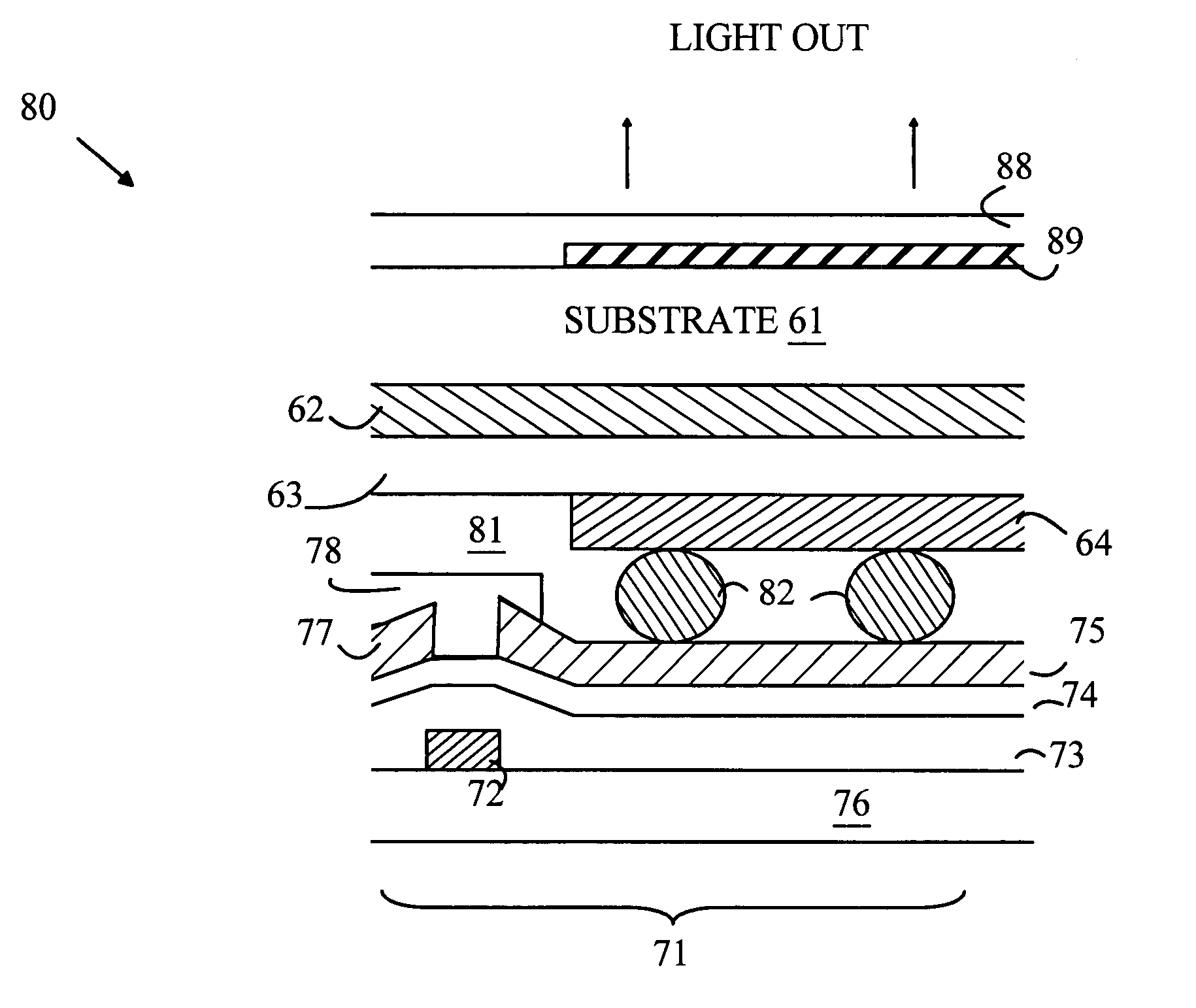 Method of manufacture of active matrix addressed polymer LED display