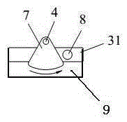 Plate blank positioning device for transverse-moving trolley