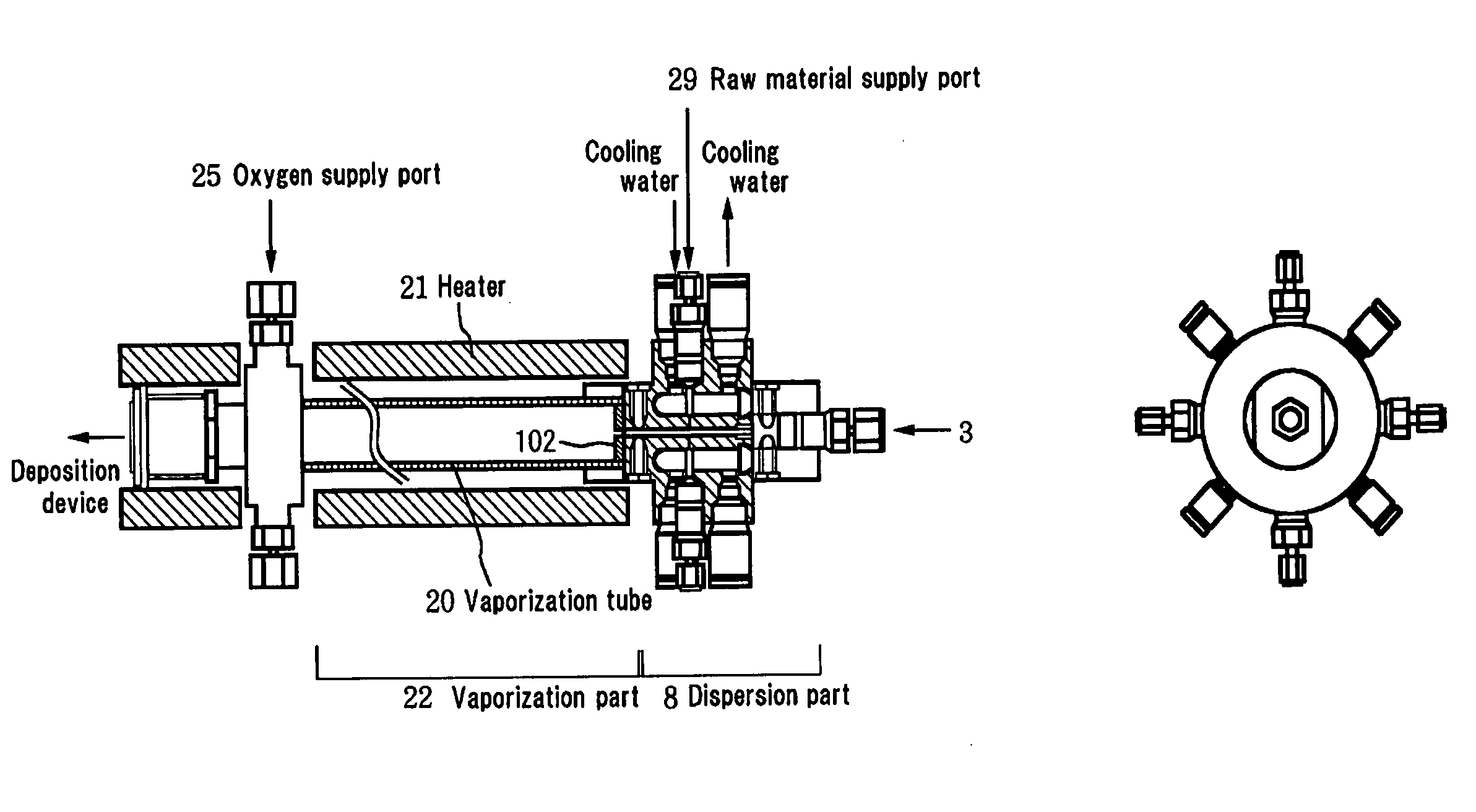 Vaporizer and various devices using the same and an associated vaporizing method