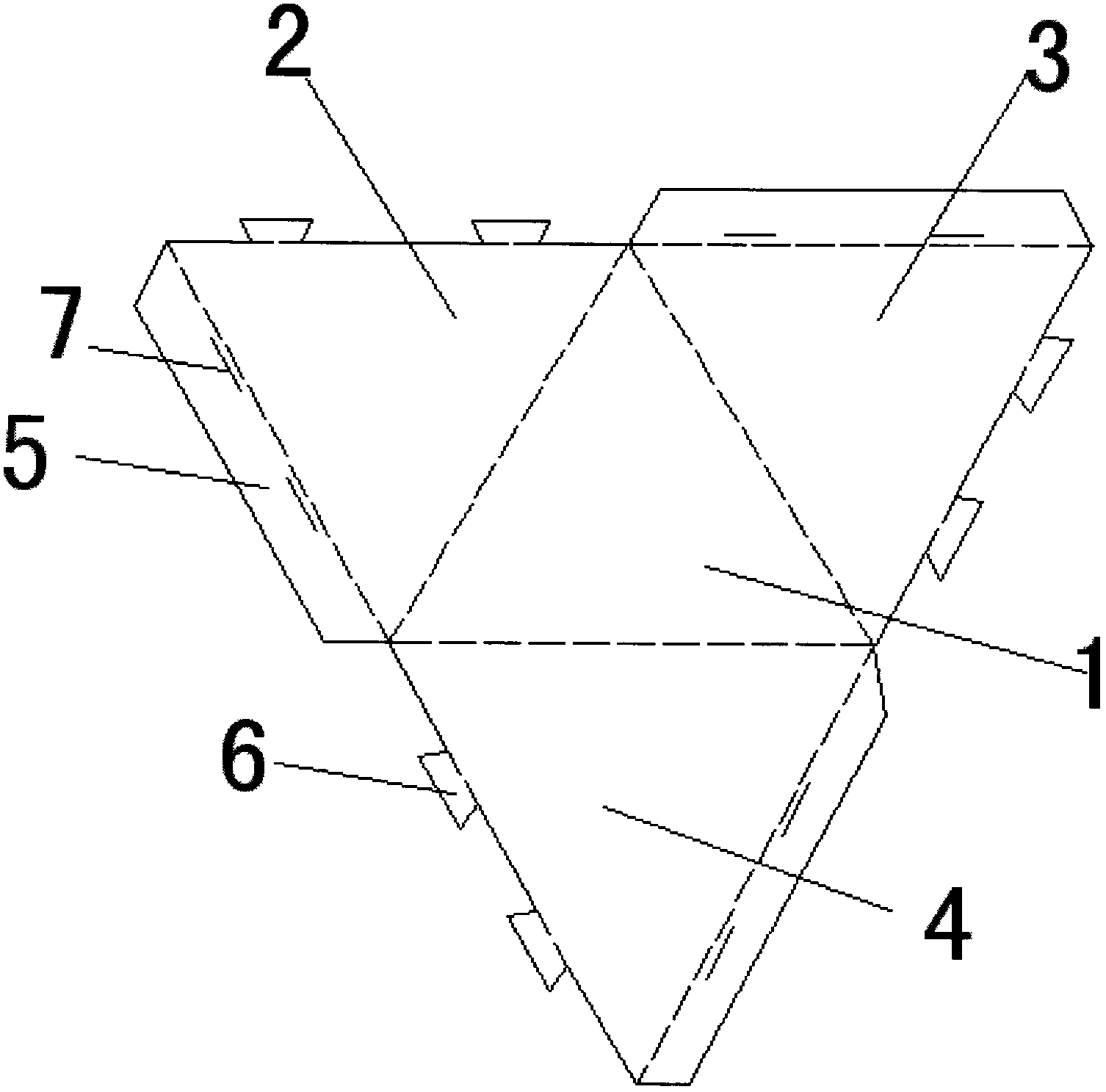 Folded-type triangular box structure