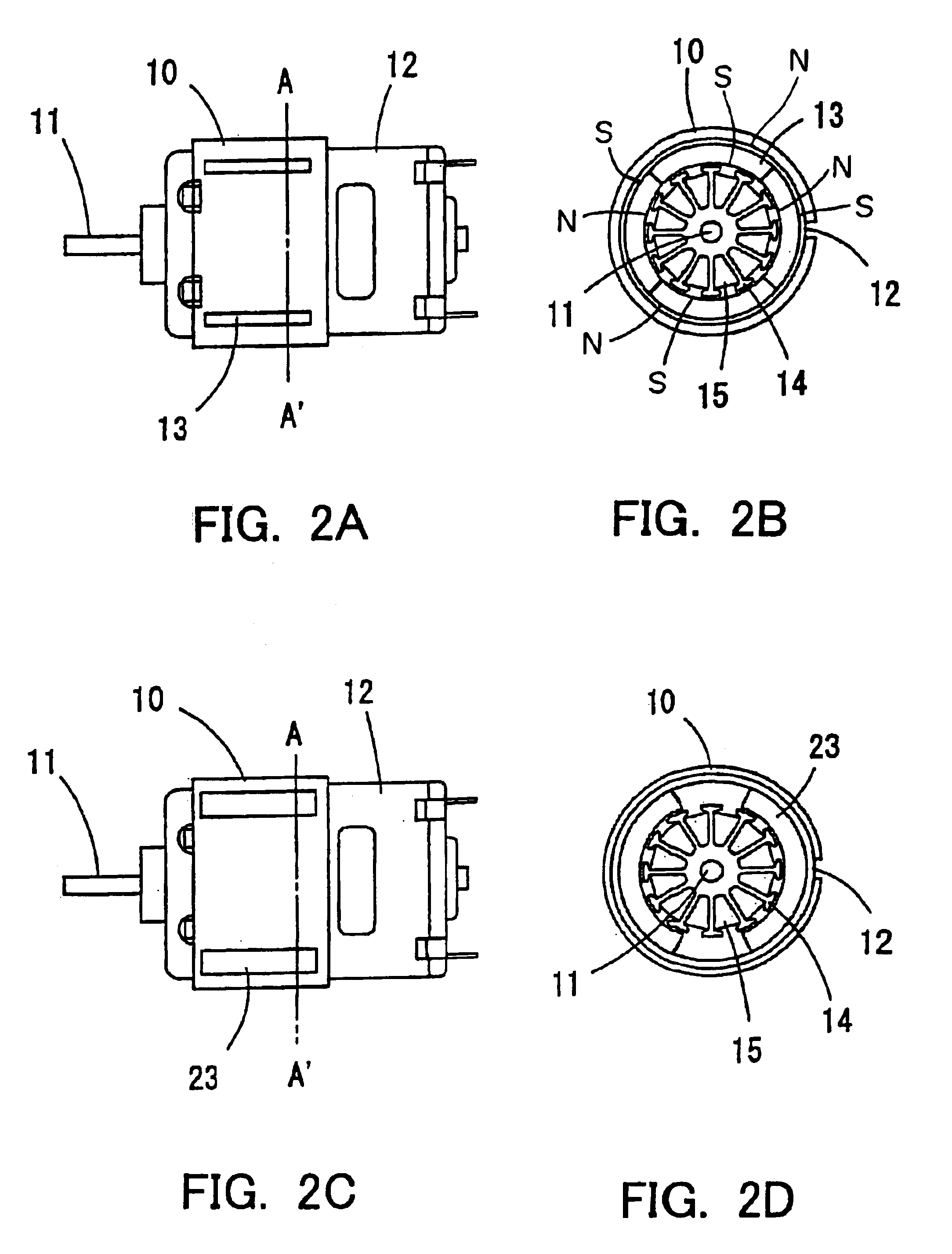 DC brush motor and permanent magnet used therein