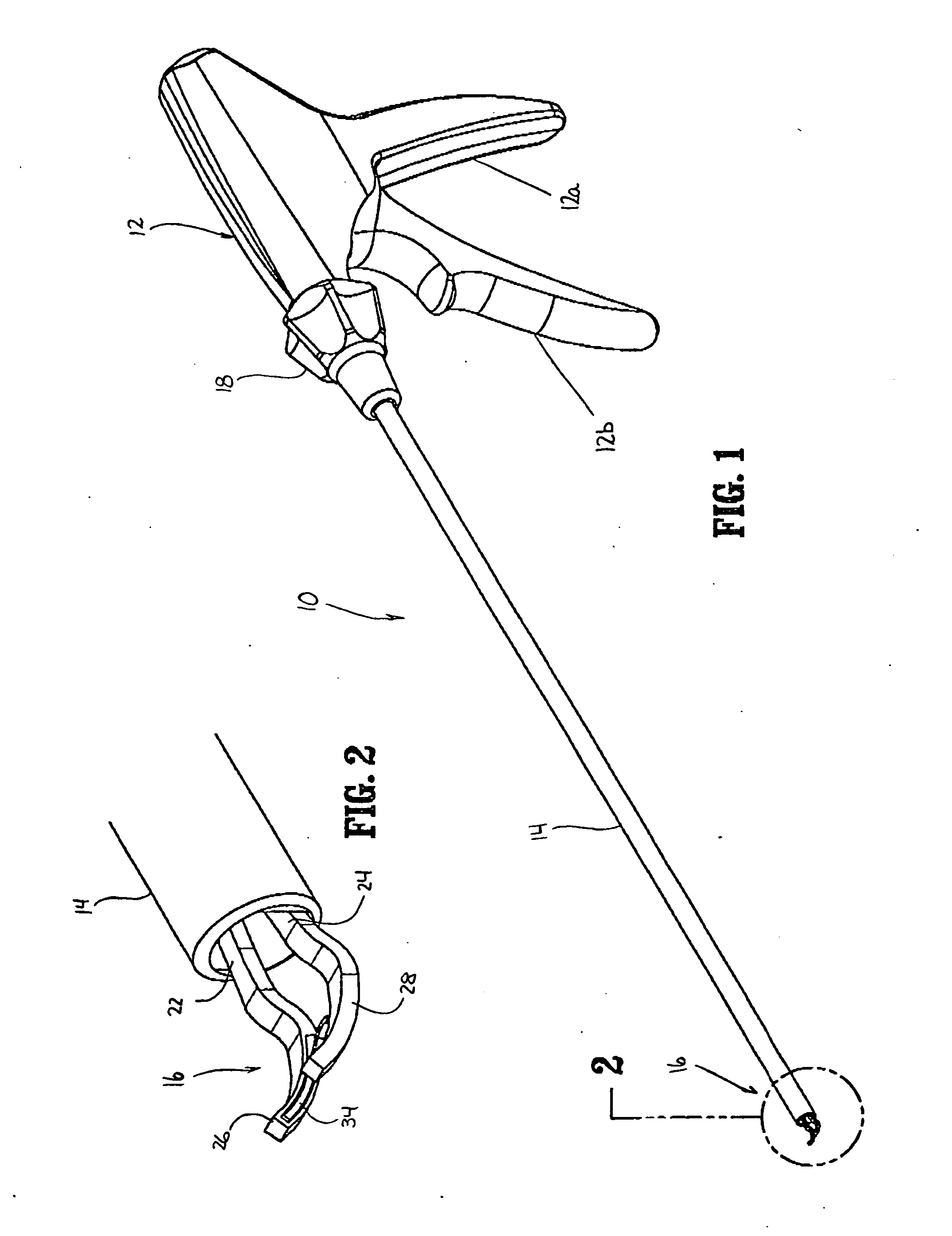 Clip applying apparatus with curved jaws, and clip