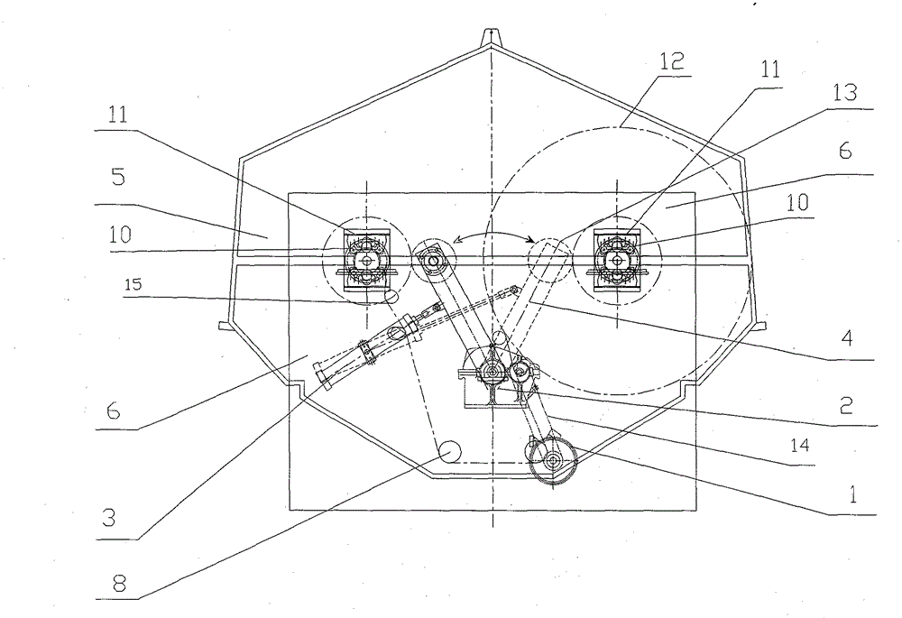 Gear swing-arm single-motor jig dyeing machine