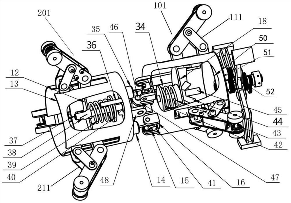 Controllable direction-changing self-adaptive pipeline cleaning trolley