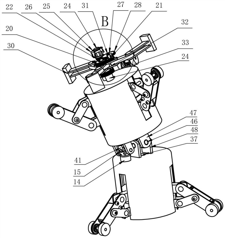 Controllable direction-changing self-adaptive pipeline cleaning trolley