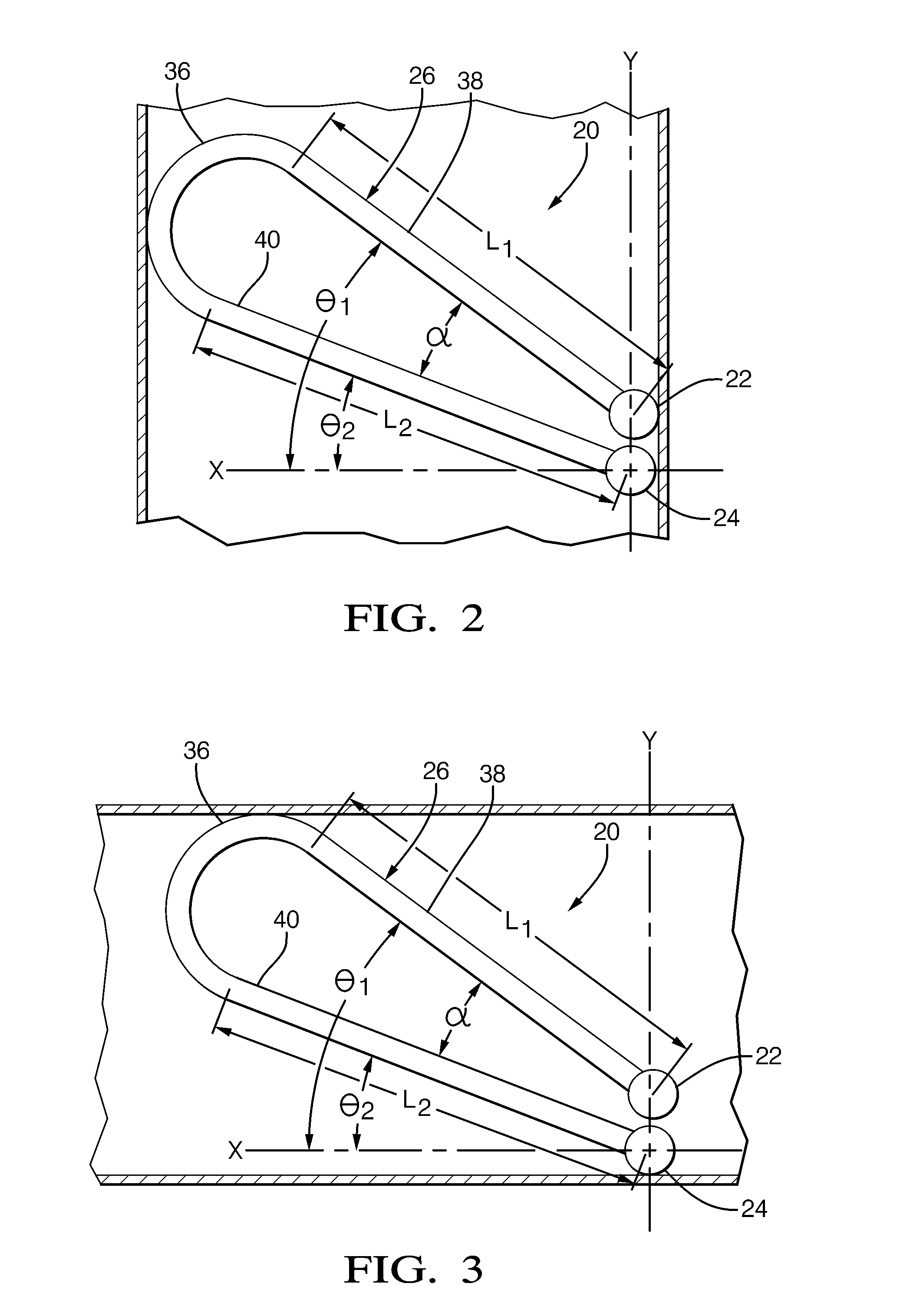 Two row bent evaporator