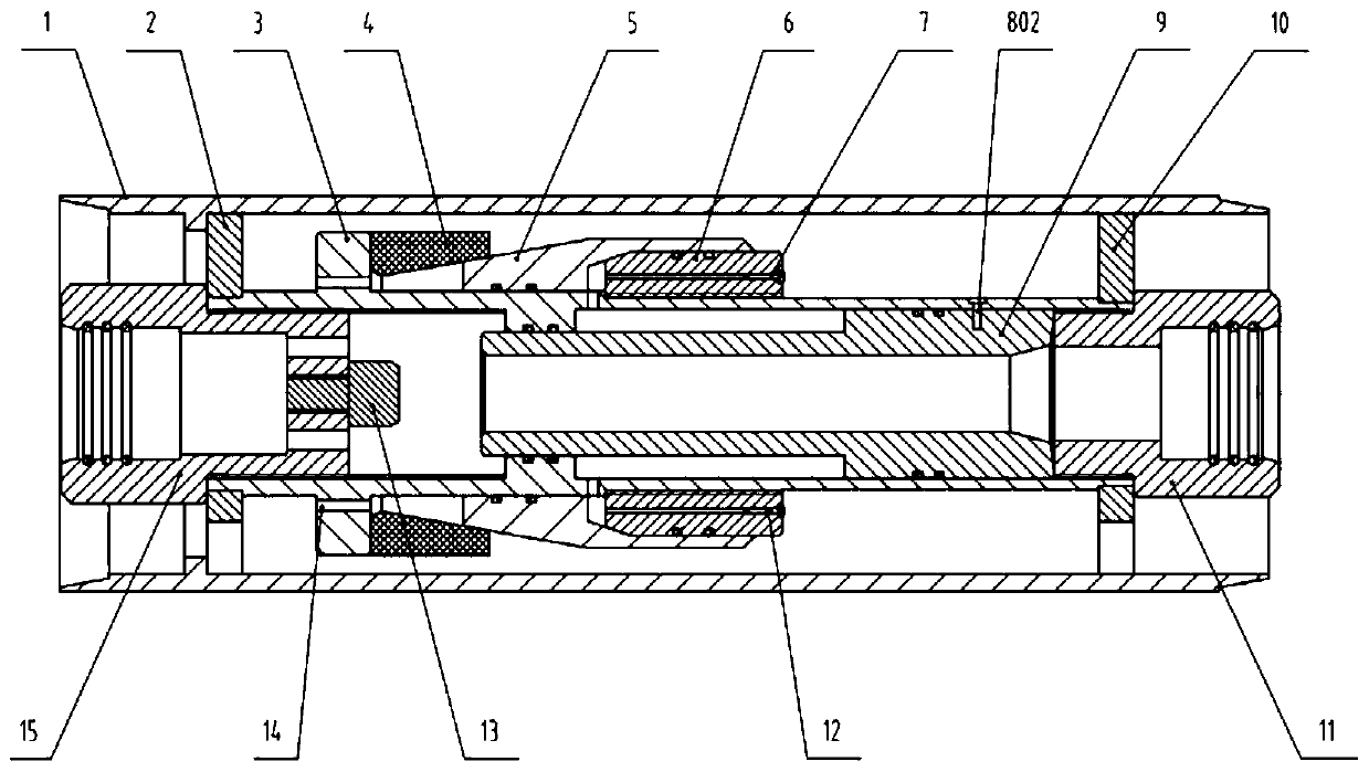 Blow-out prevention valve in double-layer pipe