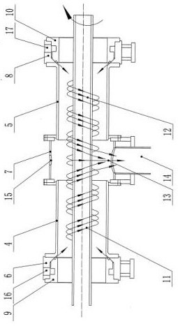 Controlled cooling method for through-type high-temperature steel pipe quenching