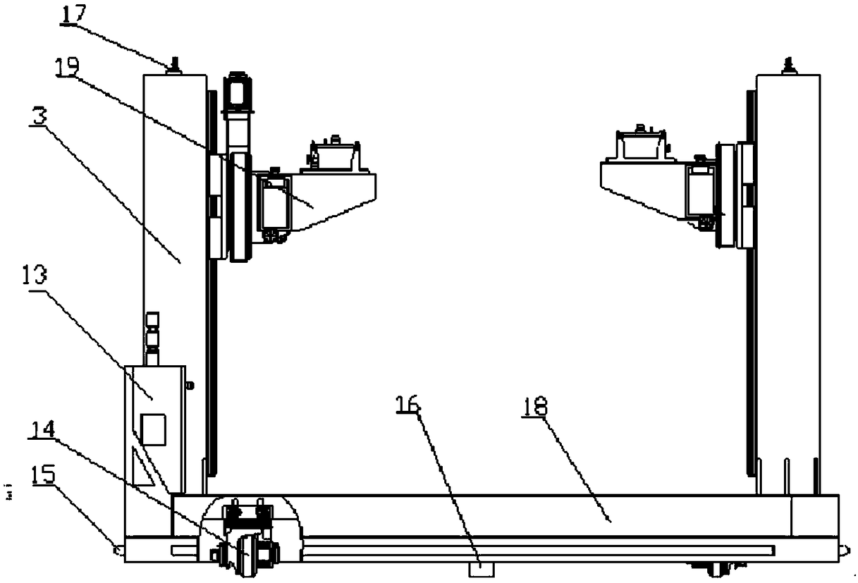 Framework composition and assembly movement platform vehicle used for passenger train bogie