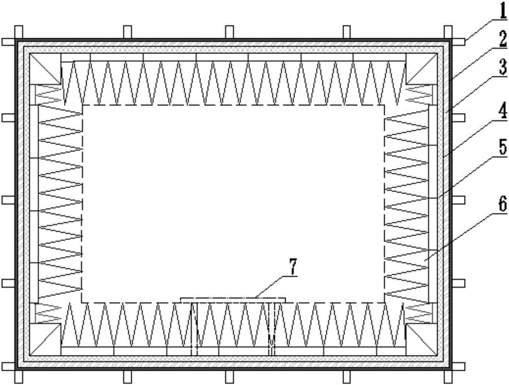 Microwave dark chamber used for third-order cross modulation and standing wave testing of antenna