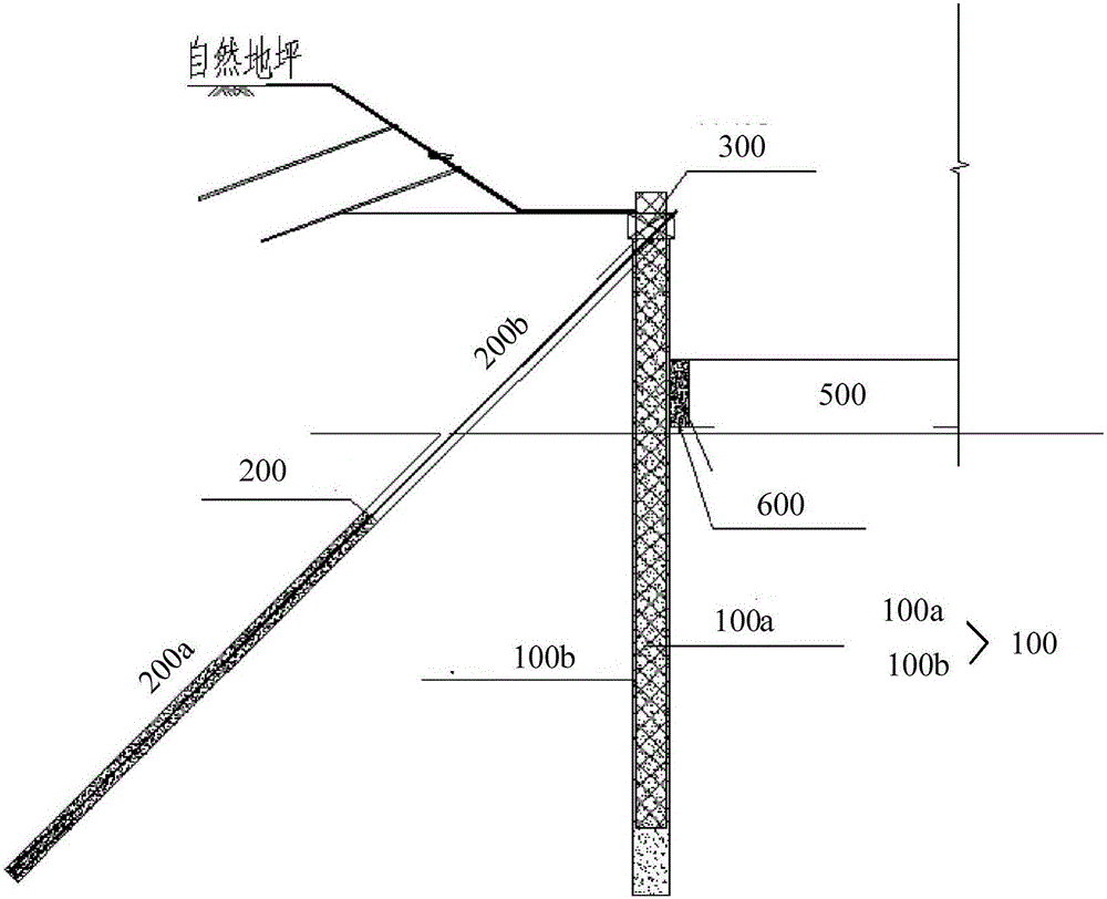 Foundation pit support structure and construction method thereof