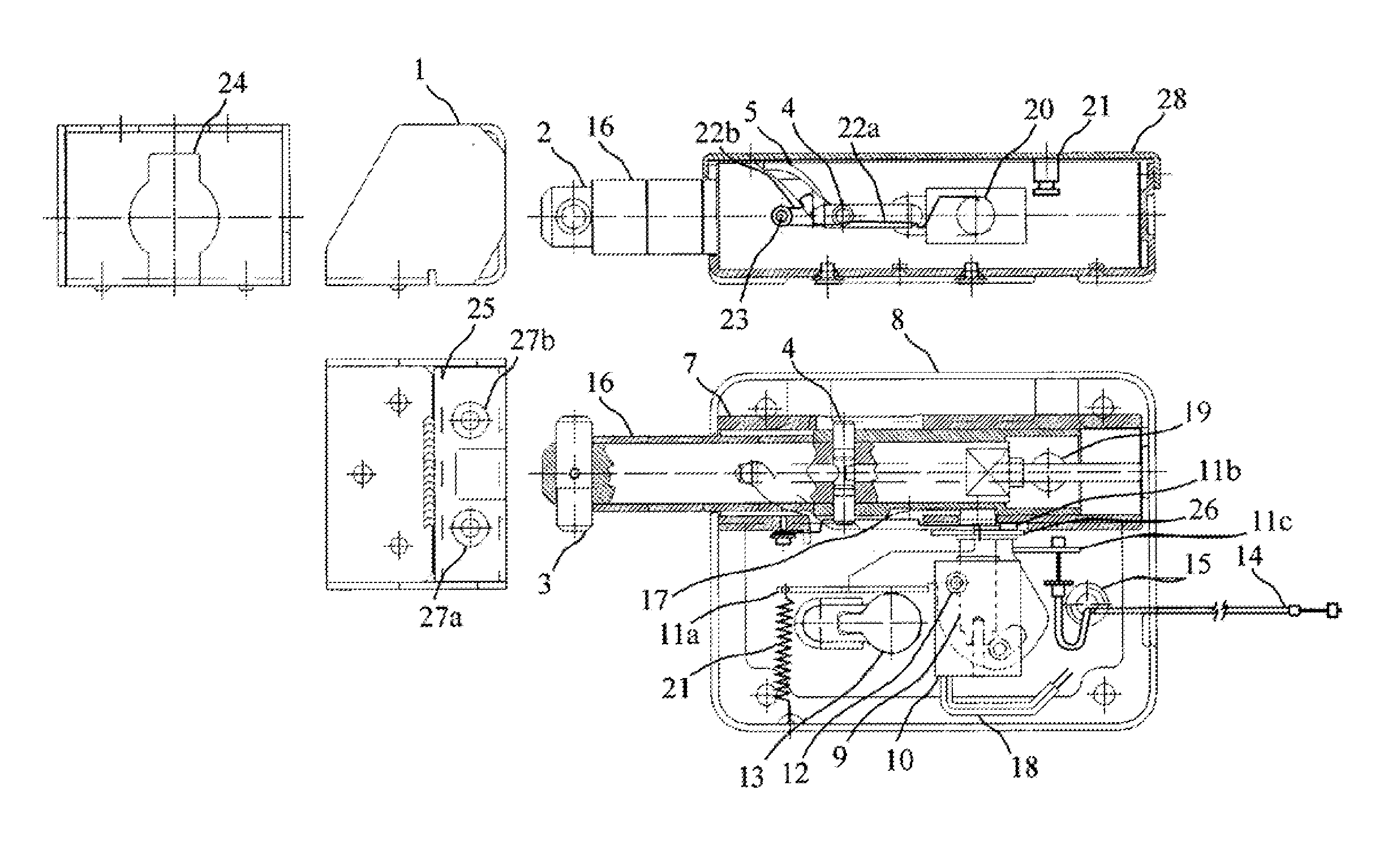 Electrically controlled lock for automated sliding type gates and control method for the same