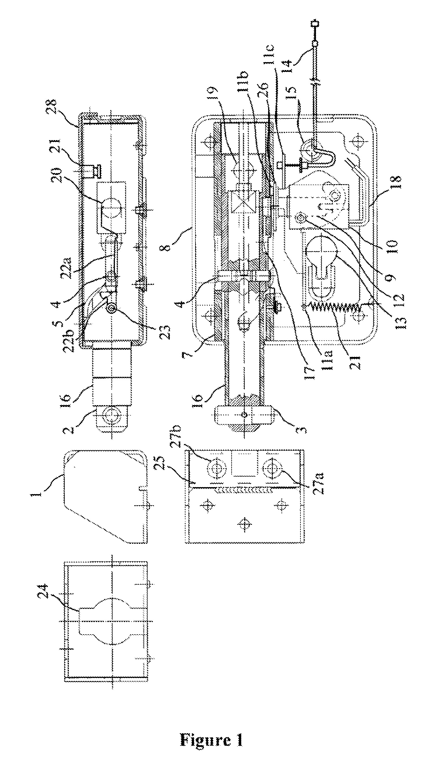 Electrically controlled lock for automated sliding type gates and control method for the same