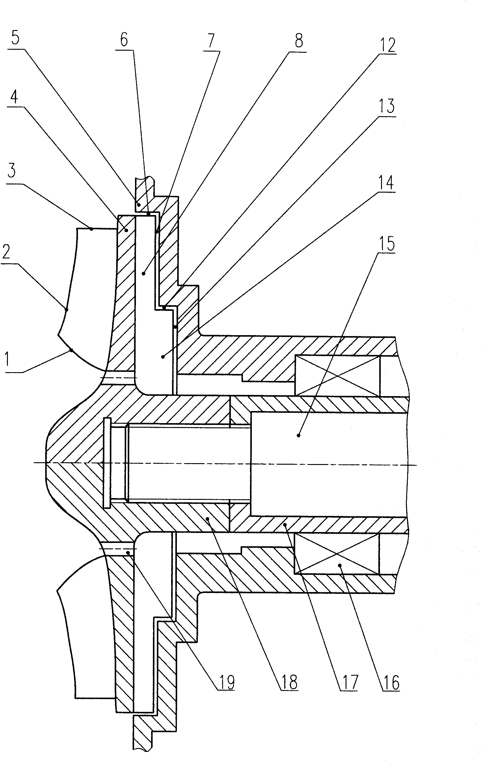 Hydrodynamic and equilibrium combined seal for impeller of slurry pump