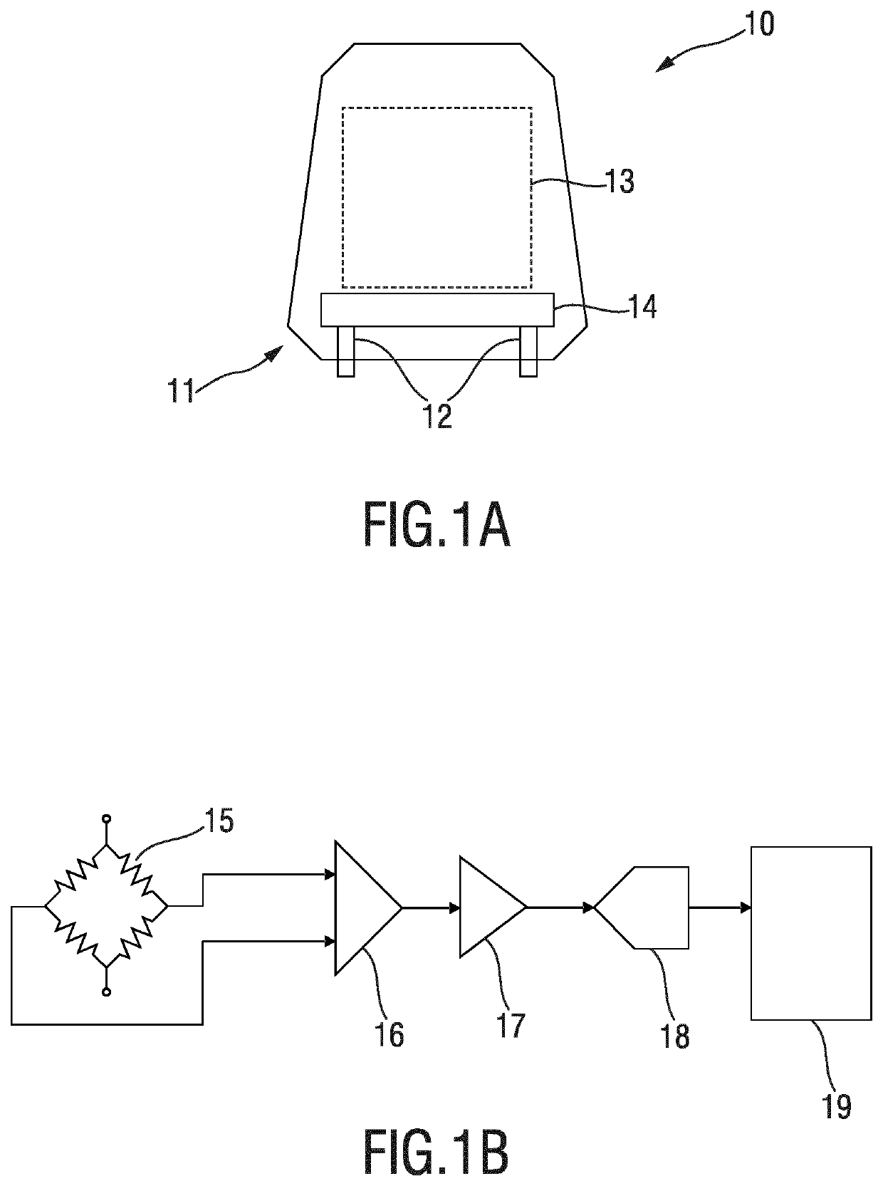 Sensing and control device and method for a weight measurement device