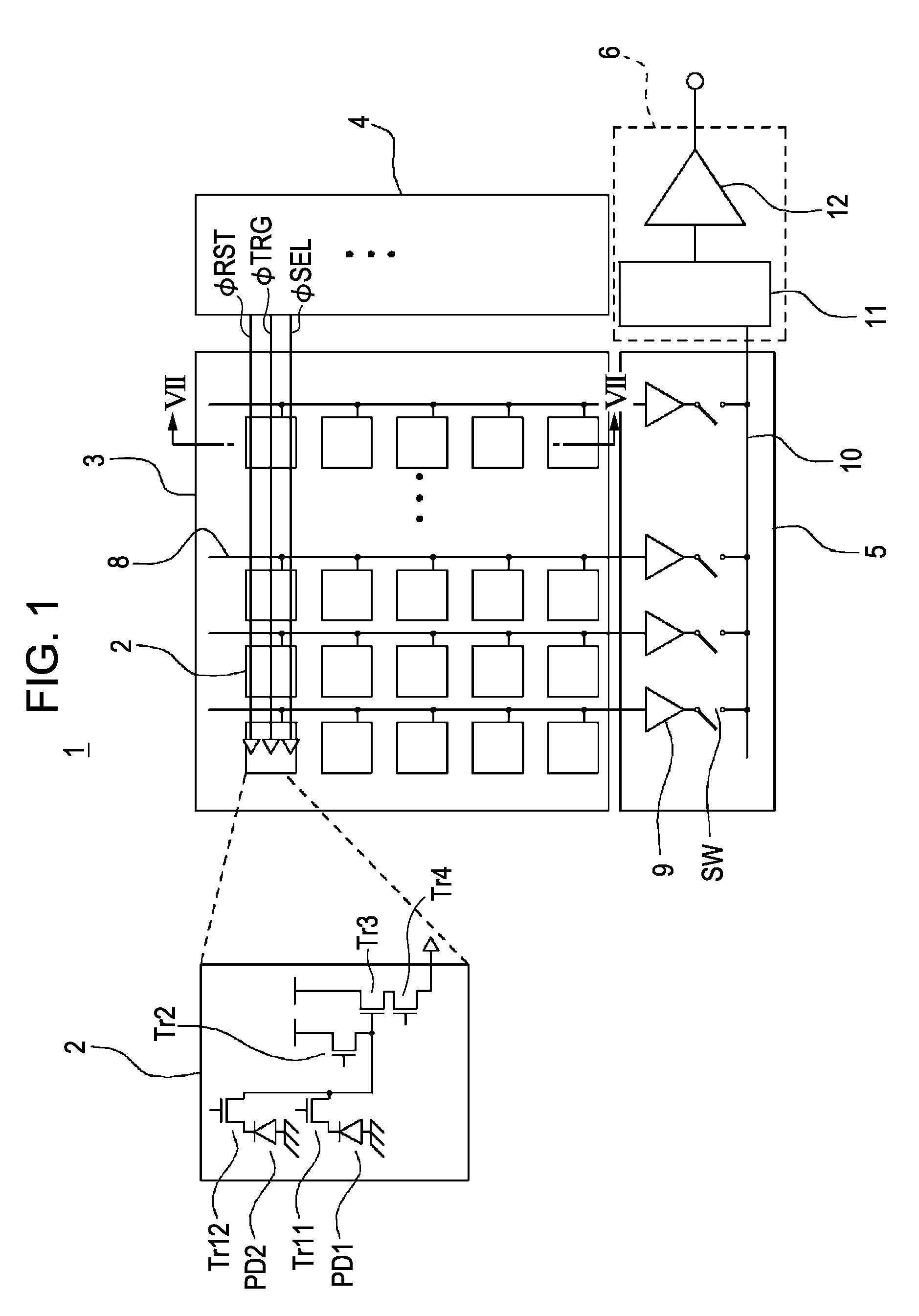 Solid-state imaging device with on chip lenses with adjust characteristics to render pixel output sensitivities more uniform