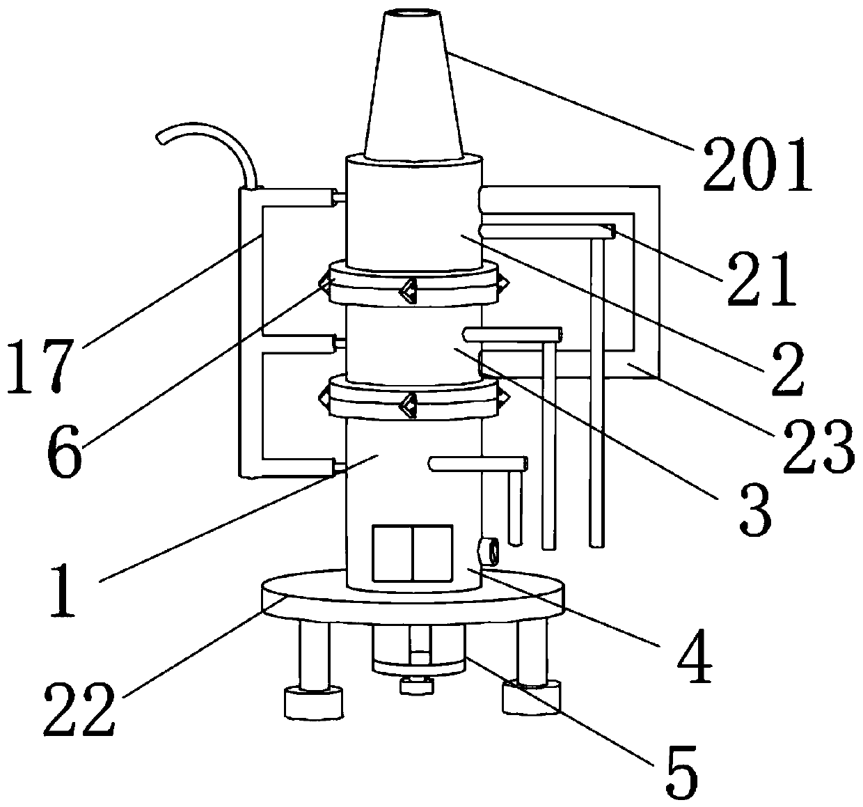 Central-suction type vaporization furnace